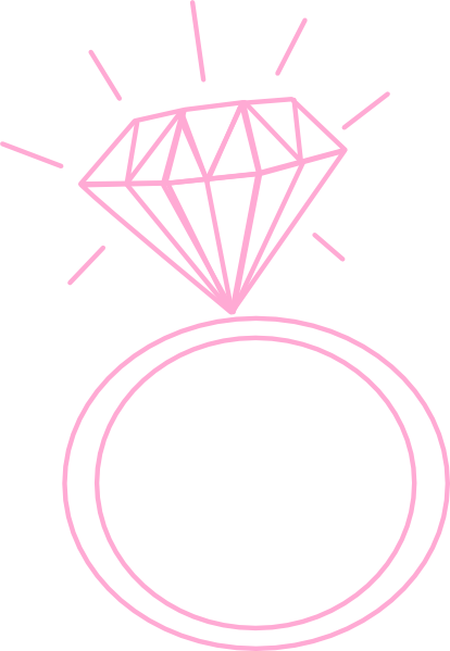 Diamond Ring Pink Clip Art At Clker Vector Clip Art - Engagement Rings Clipart (414x599), Png Download