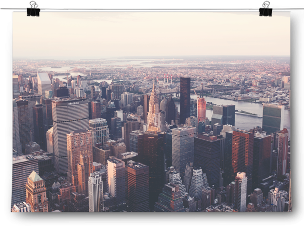 Birds Eye View New York City Skyline - Inspired Posters Birds Eye View New York City Skyline (600x600), Png Download