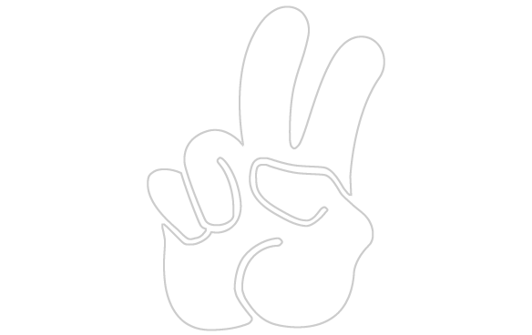 Png Transparent Stock Hand Mini - Peace (584x368), Png Download