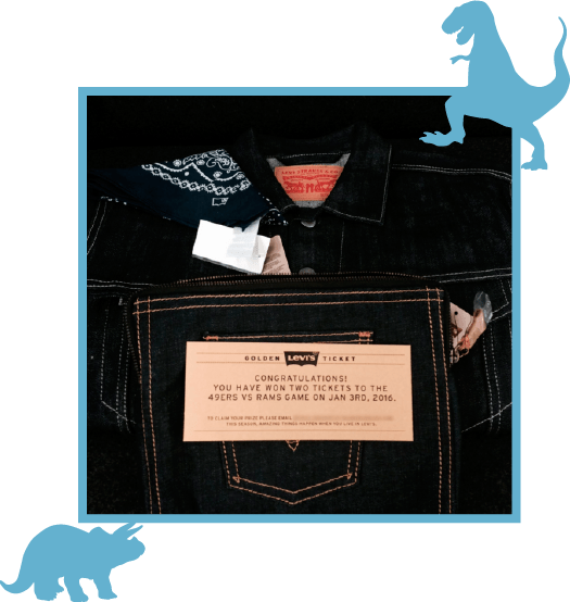 2 49ers 50 Yard Line 501 Club Tickets, Denim And Levi - African Elephant (525x554), Png Download