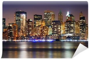 Liwwing Photo Wallpaper - Skylines City Usa - 118.1"w (400x400), Png Download