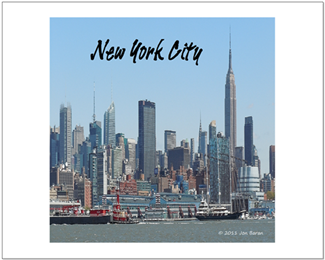 New York City Posters - New York City Note Cards (350x350), Png Download