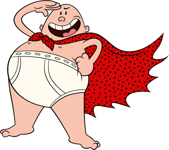 Captain Underpants Salute (675x600), Png Download