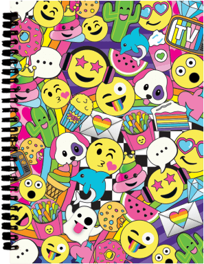 Emoji Party 3d Journal - Iscream X-pressive! Emoji Party 3d Cover Spiral-bound (415x415), Png Download