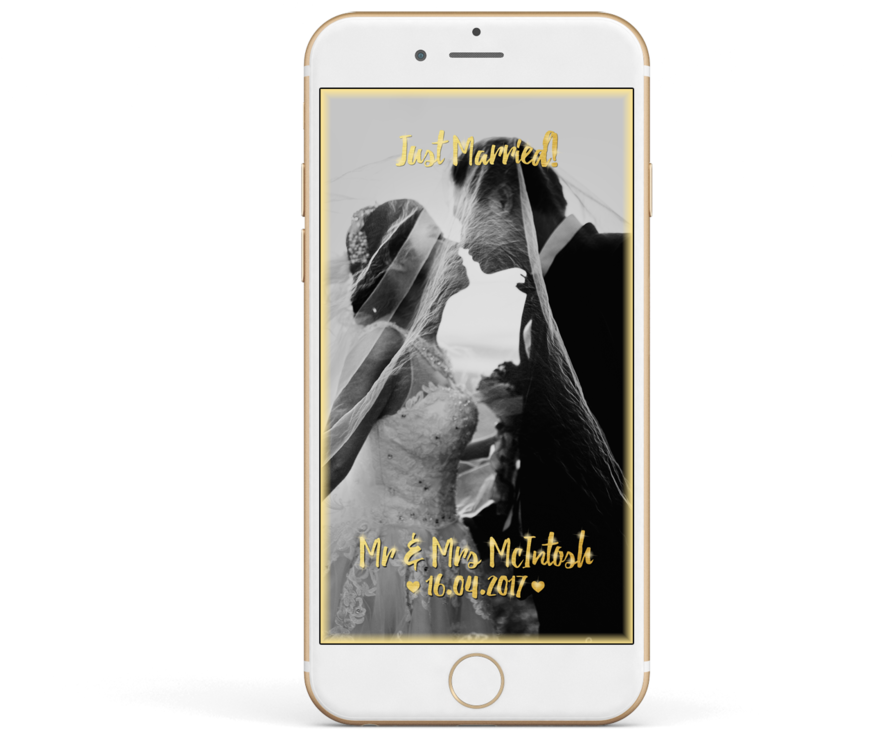 Snapchat Wedding Filter (1000x738), Png Download