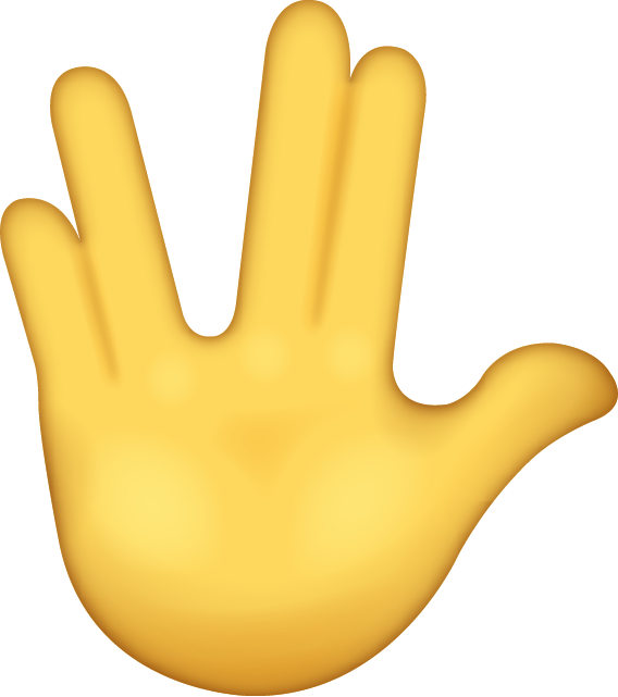 Download Ai File - Vulcan Salute Emoji Png (568x641), Png Download