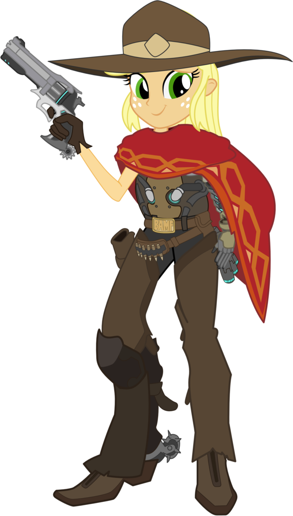Sonofaskywalker, Clothes, Crossover, Equestria Girls, - Overwatch Mccree Mlp (582x1024), Png Download