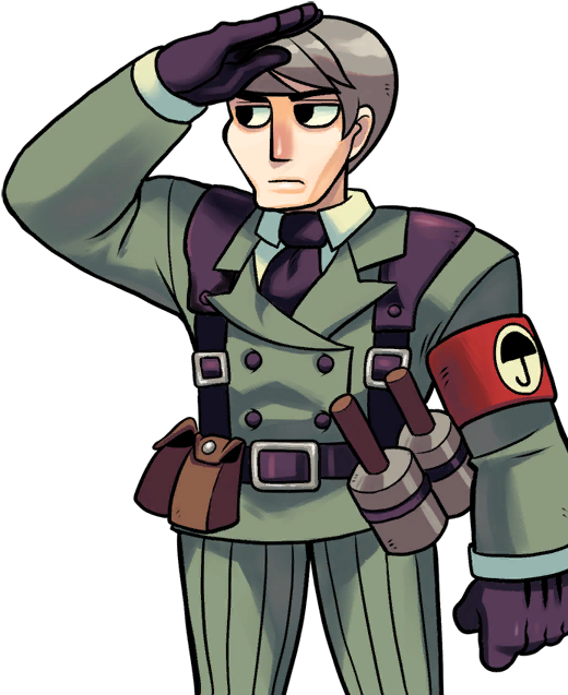 Adam Salute - Skullgirls Blush (534x656), Png Download