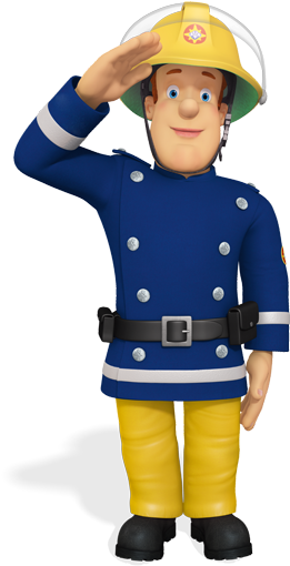 Sam Salute Tcm993 155883 - Sam The Fireman Png (350x548), Png Download