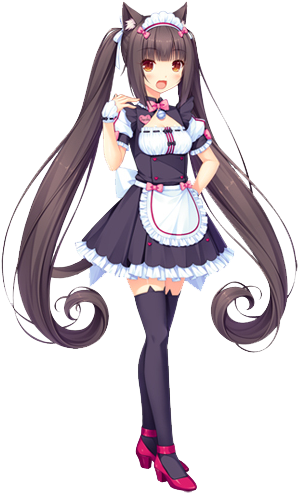 Chocola Maid Full - Nekopara (500x500), Png Download
