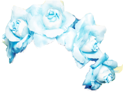 Blue Flower Crown Transparent Png (500x380), Png Download