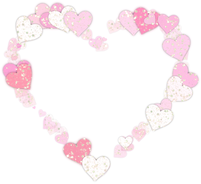 Glitter Heart Frame (500x500), Png Download