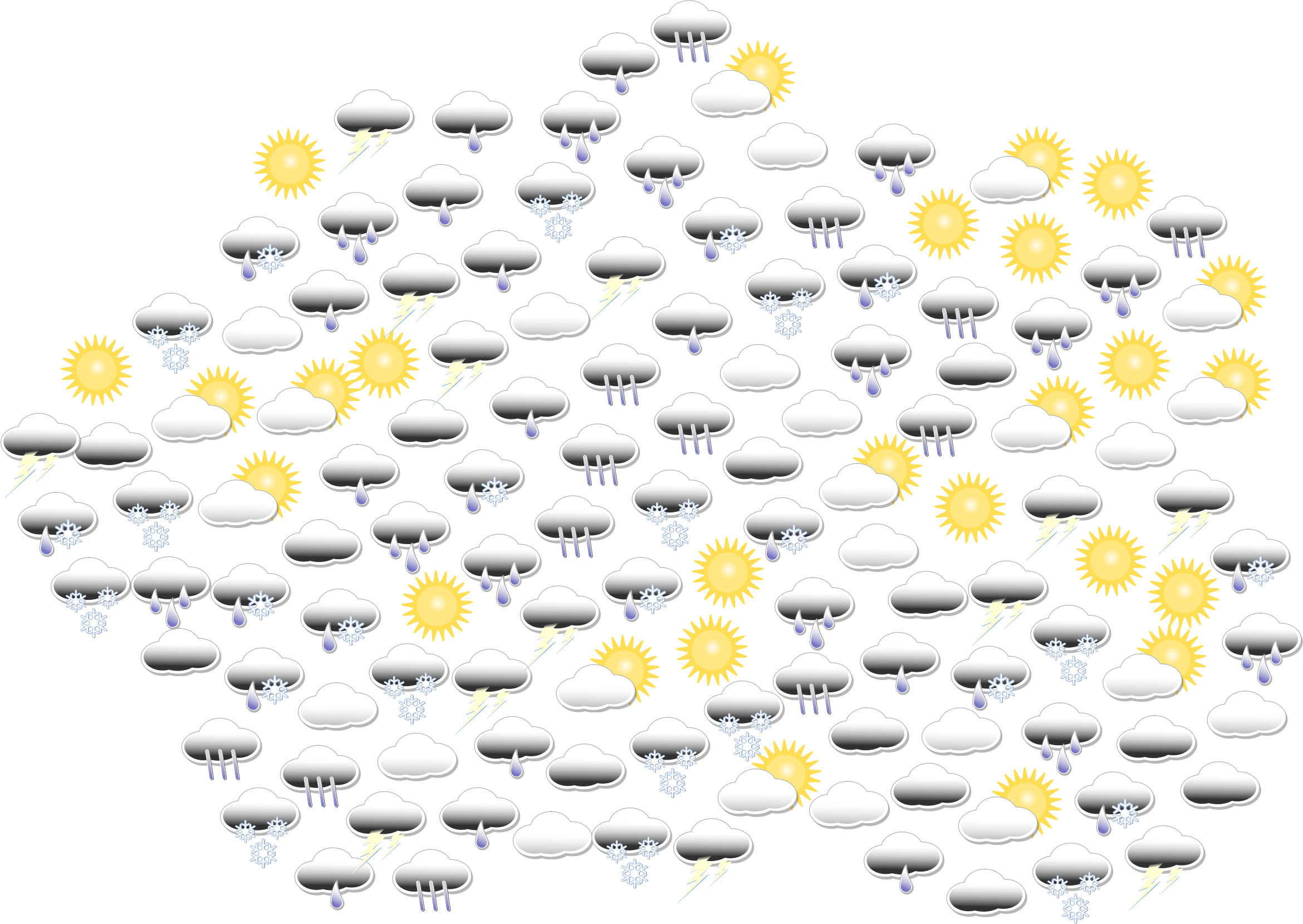 This Free Icons Png Design Of Weather Icons In Cloud (2340x1659), Png Download