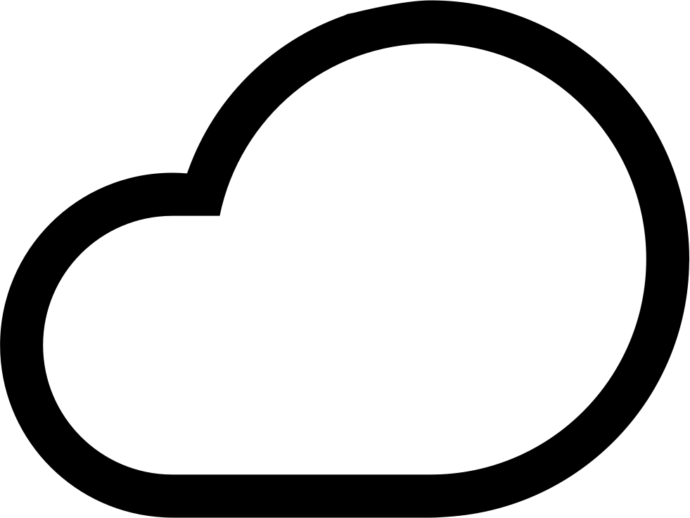 Cloud Shape Outline - Icon (981x736), Png Download