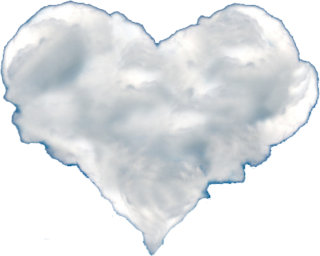 Heart Cloud Png - Heart Shaped Clouds (600x531), Png Download