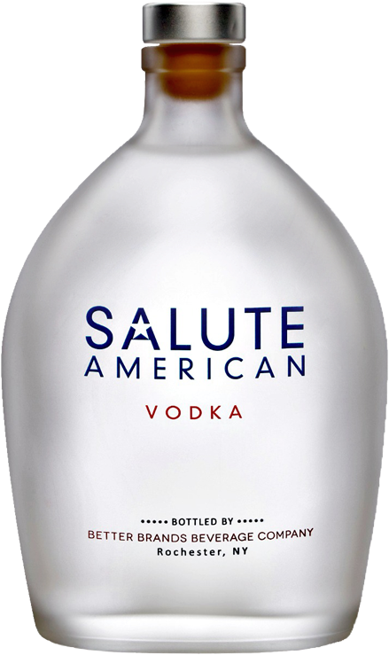 Salute Bottle 4 - Salute American Vodka (467x761), Png Download