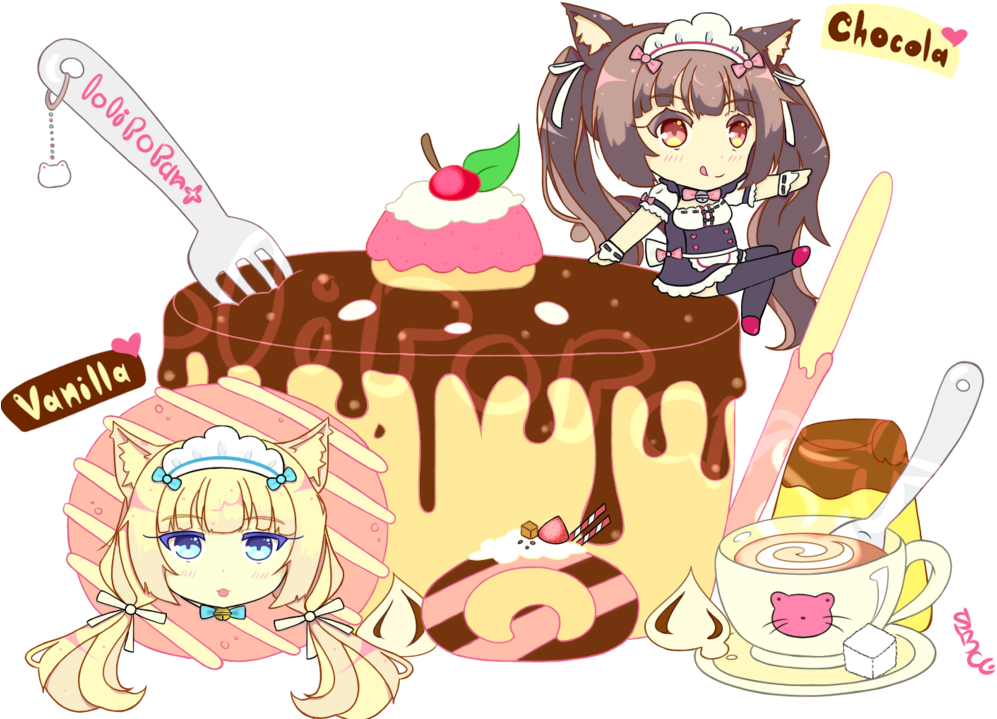 Nekopara Chibi Fanart By Lolipopart By Lolipopart Nekopara - Fan Art (1024x742), Png Download