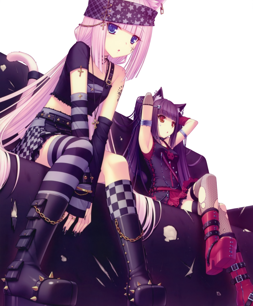 Image About Girls In Anime Reina San On We Heart Png - Choco And Vanilla Neko (812x983), Png Download