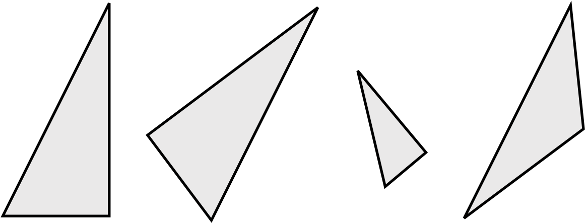 Non Congruent Triangles (1200x480), Png Download