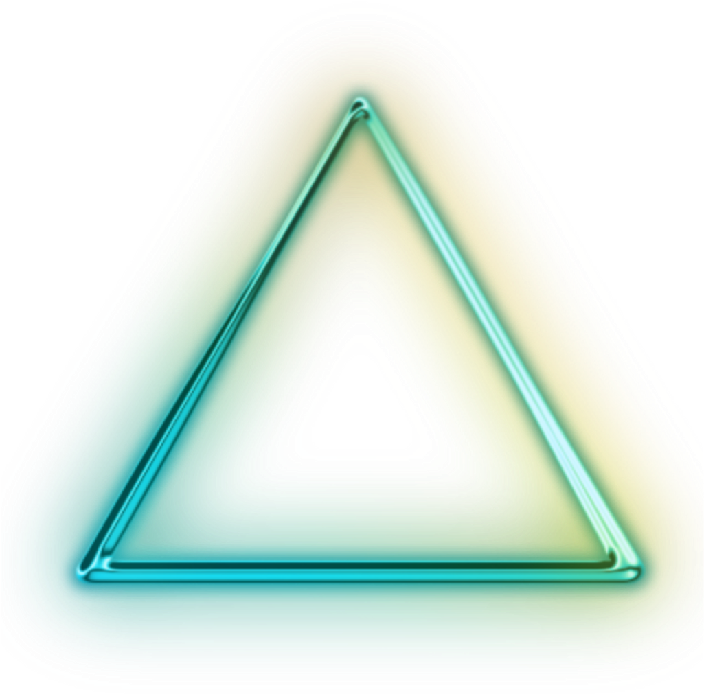 Transparent Neon Glowing Triangle - Triangle Neon Png For Picsart (1024x1024), Png Download