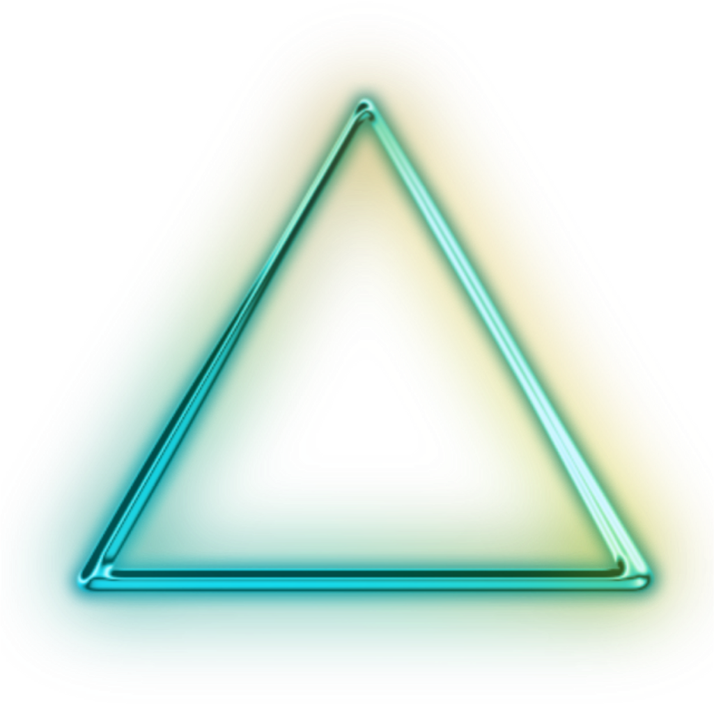 Transparent Neon Glowing Triangle - Triangle Neon Png For Picsart