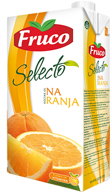 Néctar Naranja Brik 1l - Fruco (346x415), Png Download