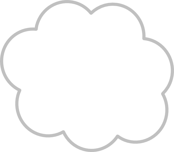 Cloud Clip Art At Clker Com Vector Clip Art Online - Portable Network Graphics (600x526), Png Download