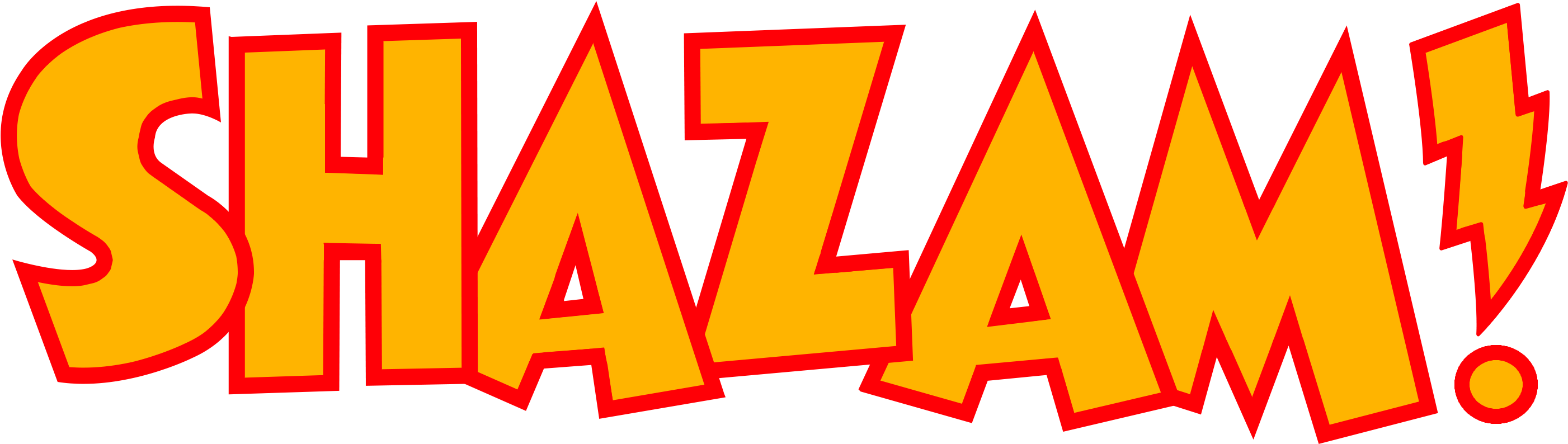 Classic "shazam" Logo, Created - Shazam Captain Marvel (3000x3000), Png Download