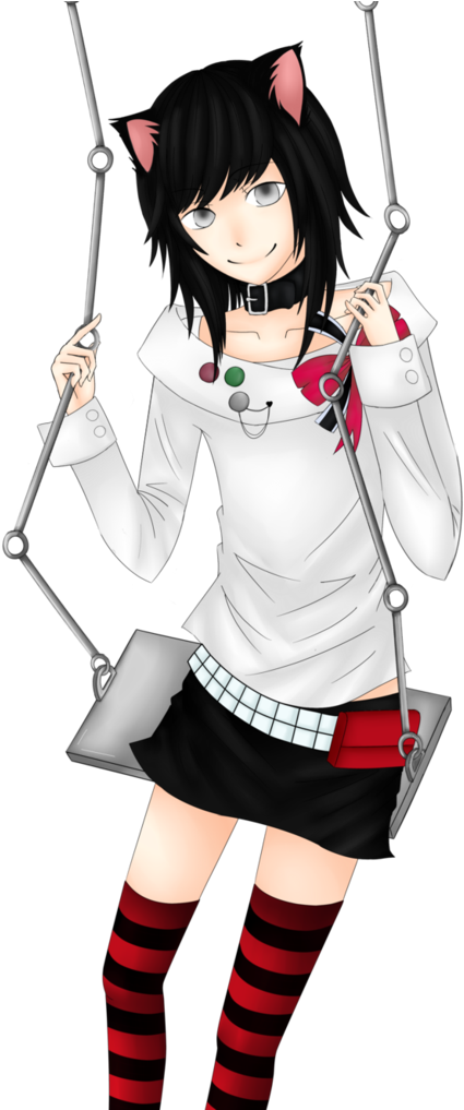Emo Neko Girl For By K31t0 On Deviantart - Girl (786x1016), Png Download