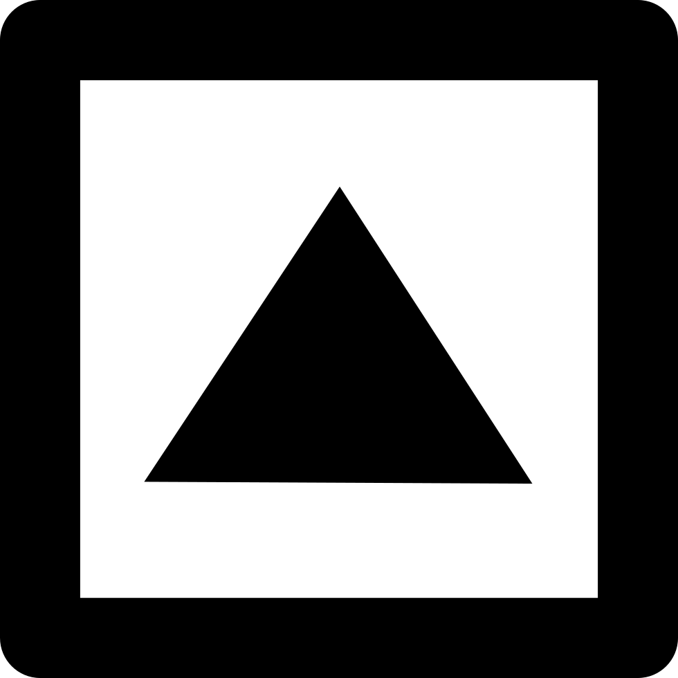 Up Arrow Of Inside A Outline Svg - Square With Triangle Inside - Free ...
