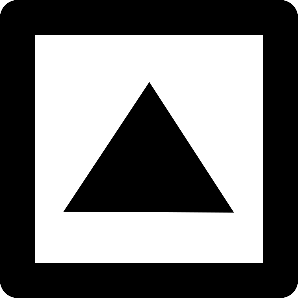 Up Arrow Of Inside A Outline Svg - Square With Triangle Inside (980x980), Png Download