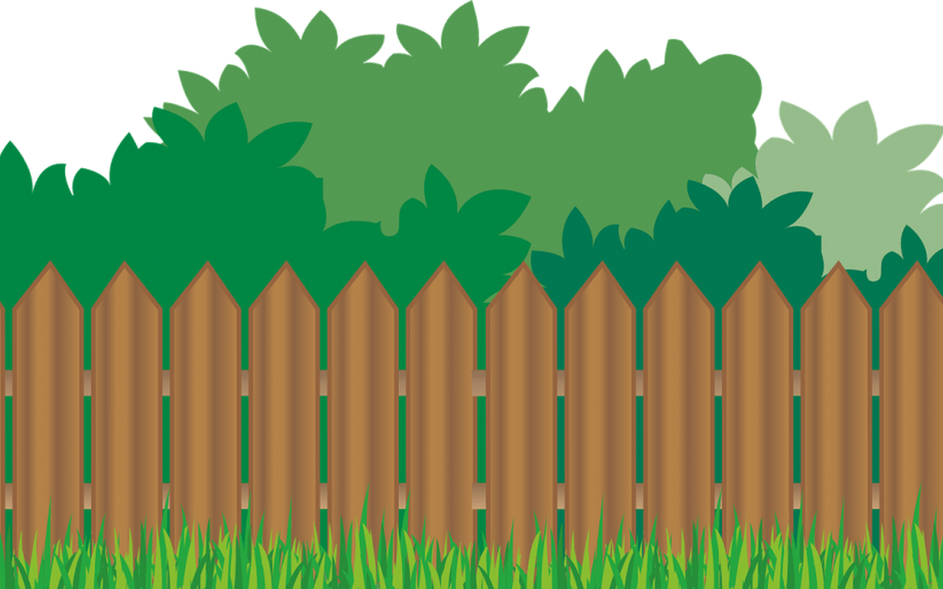Wood Fence Grass Background - Fence Clipart (1200x715), Png Download