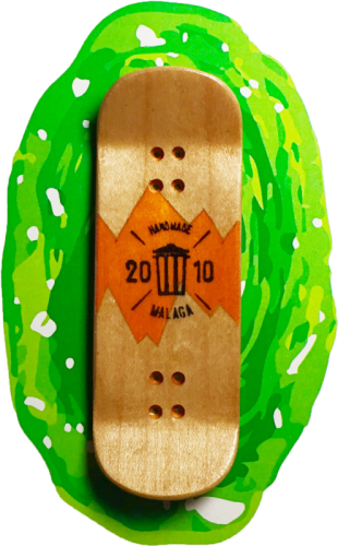 Alp Fingerboard - Morty Naranja - Rick And Morty Fingerboard (310x500), Png Download