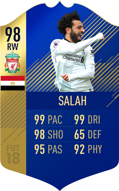 4 May - Salah Tots Fifa 18 (614x852), Png Download