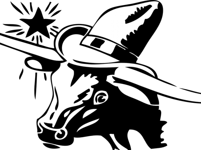 Bull Clipart Vector - Texas Long Horn Cow Clip Art (640x480), Png Download