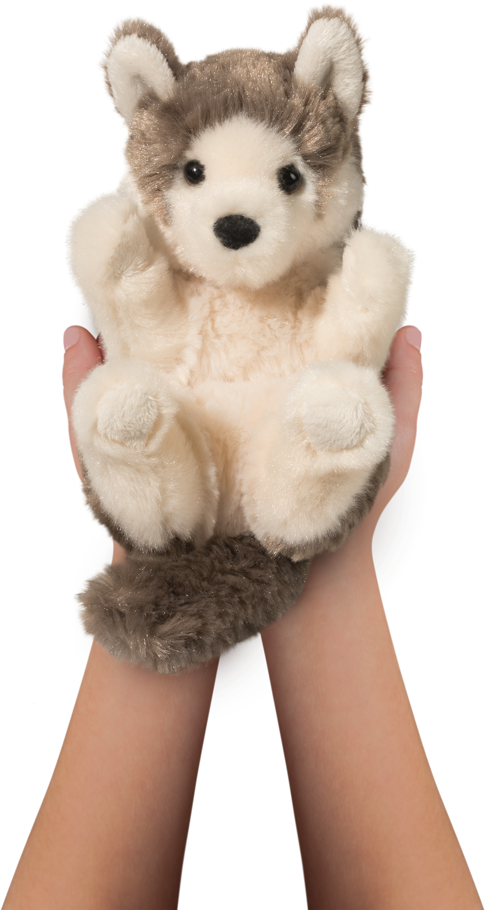 Douglas Lil' Handful Wolf - Stuffed Toy (3000x3000), Png Download