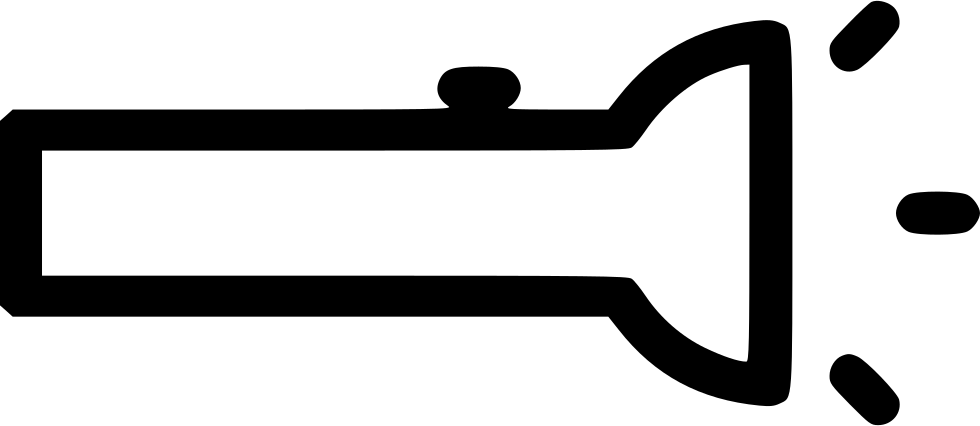 Png File Svg - Outline Of A Torch (980x426), Png Download