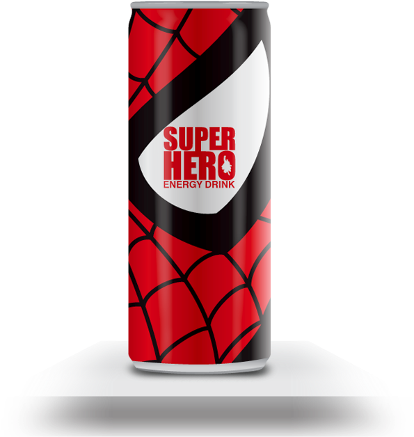 Energy Drink Super Hero (700x697), Png Download