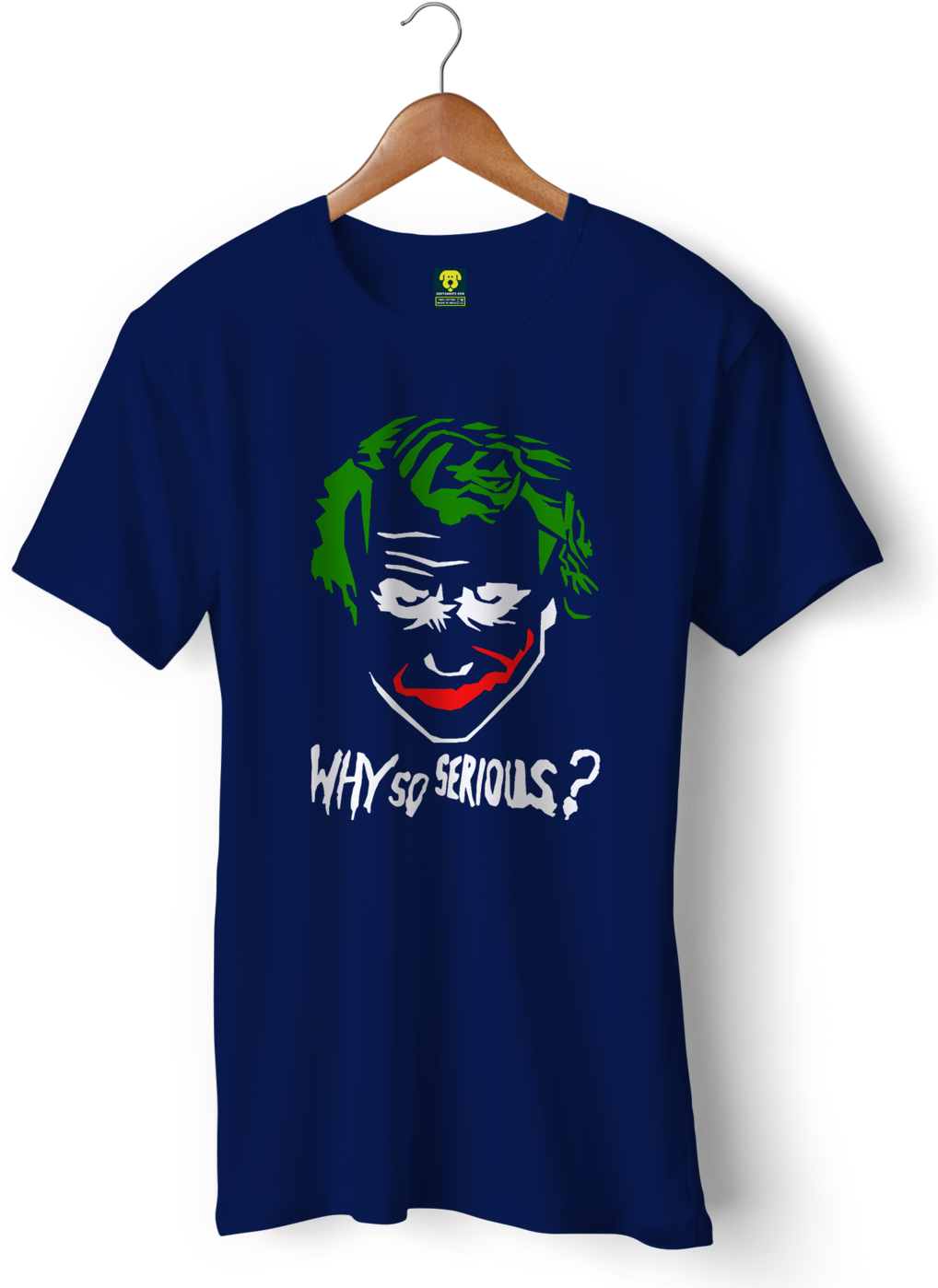 Joker Dc Why So Serious Half Sleeve T-shirt - Coffee Colour Round Neck T Shirt (1060x1413), Png Download