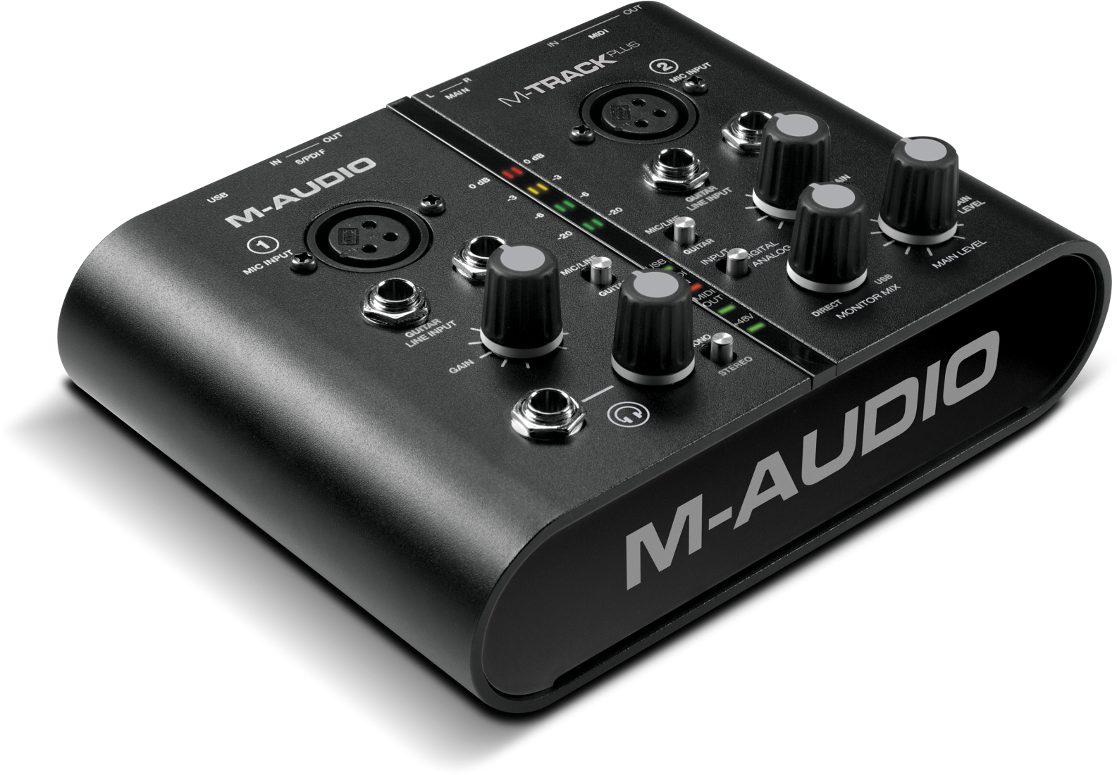 Akai M-trackplus Main - M-audio - M-track Plus Usb/midi Audio Interface (1600x1102), Png Download