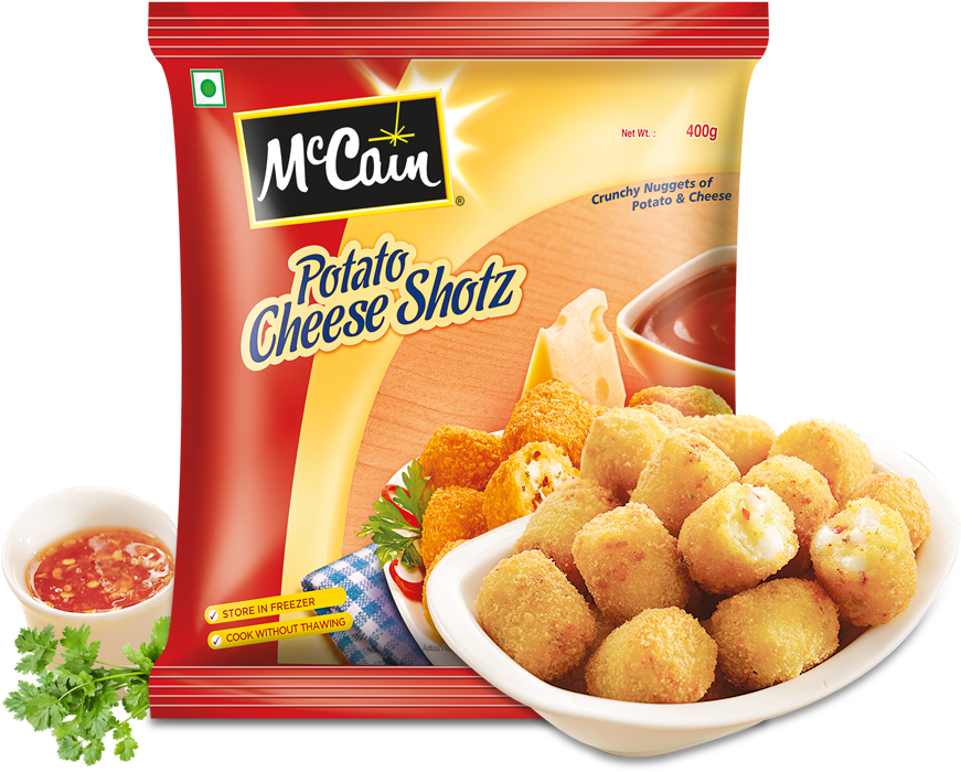 Mccain Potato Cheese Shotz (973x701), Png Download