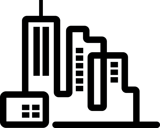 Cl Smart Cities Black - Smart City Clipart Black And White (627x503), Png Download