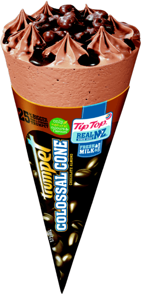 Colossal Cone Chocolate Almond - Chocolate Ice Cream (1200x800), Png Download