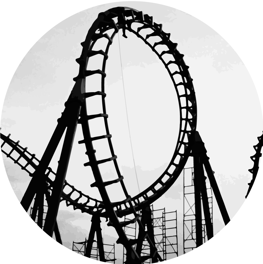 Roller Coaster Png - Roller Coaster Drawing Easy (998x1000), Png Download