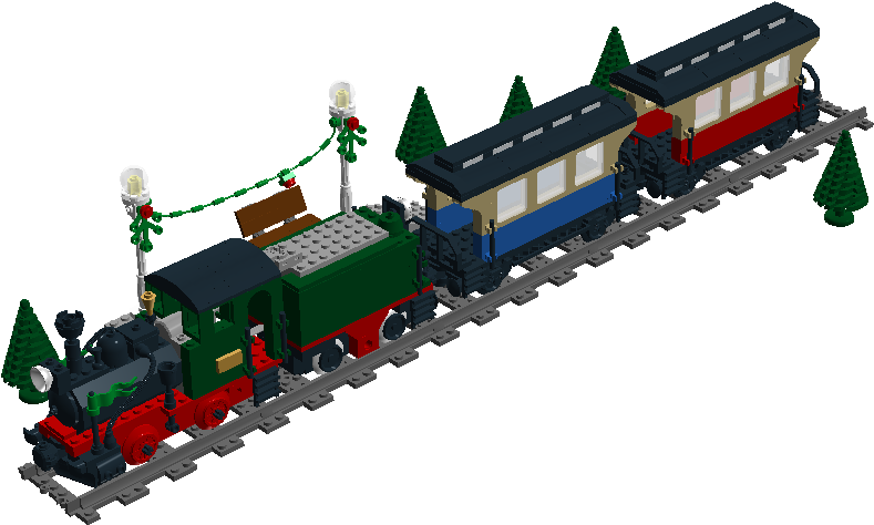 Lego Winter Village Train Download (999x693), Png Download