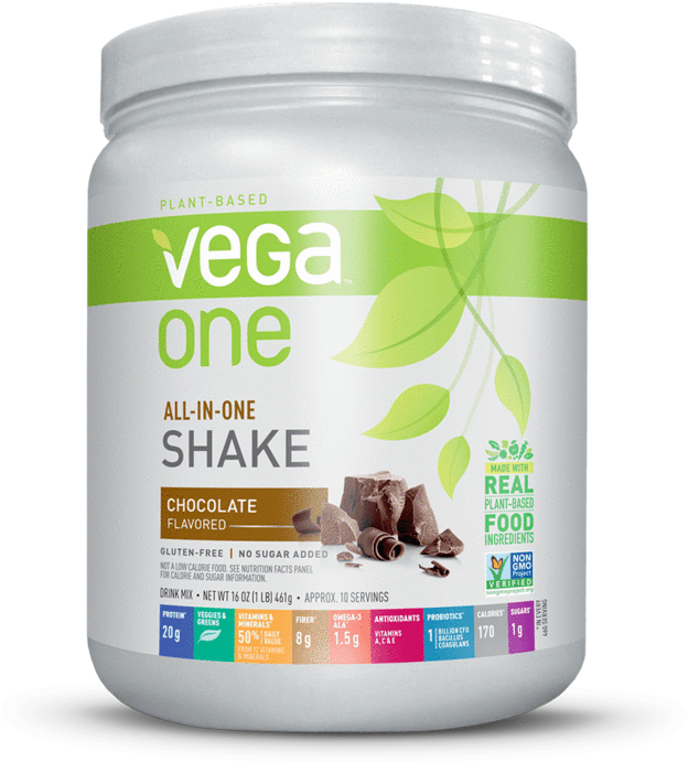 Vega One® All In One Shake - Vega One All-in-one Nutritional Shake, Chocolate, 16 (1120x1120), Png Download