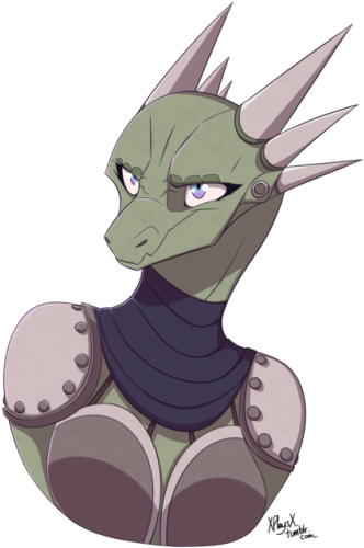 Clipart Transparent Stock Argonian Drawing - Skyrim Female Argonian Fanart (500x625), Png Download
