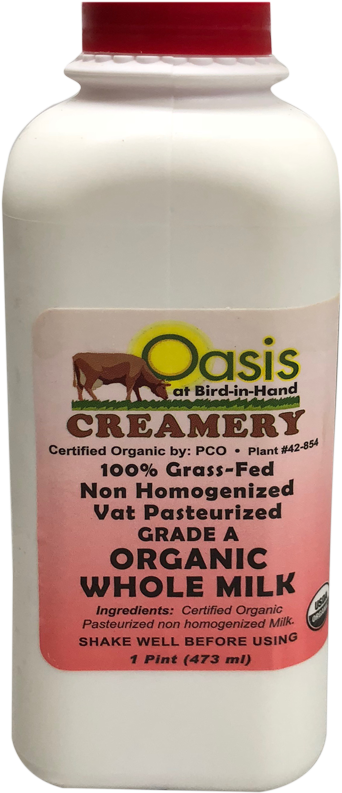 Organic Grass Fed Whole Milk - Milk (450x854), Png Download