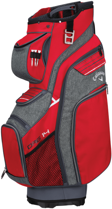 Callaway Golf Org 14 Cart Bag 2018 Red/titanium/white (700x700), Png Download