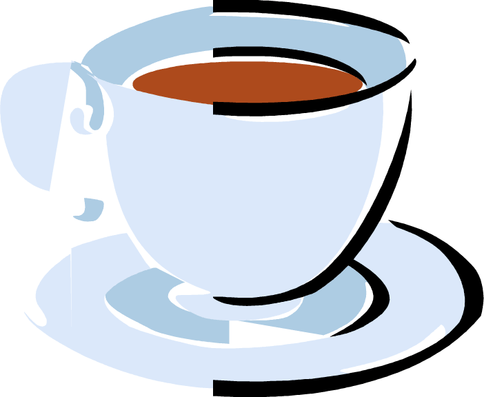 Coffee Cup - Blue Coffee Mug Clipart (702x576), Png Download
